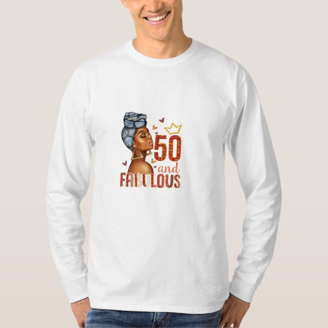 50 och mödosamma kvinnor på 50:e födelsedagen t shirt (Framsida)