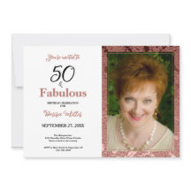 50 och Ro Guld Blommigt födelsedag