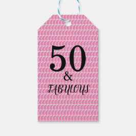 50 och Rosa av flytande Födelsedagsfest Sjöjungfru Presentetikett