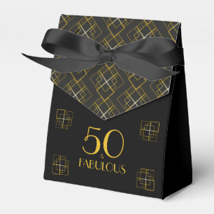 50 och sagolik art décostilsvart & guld presentaskar