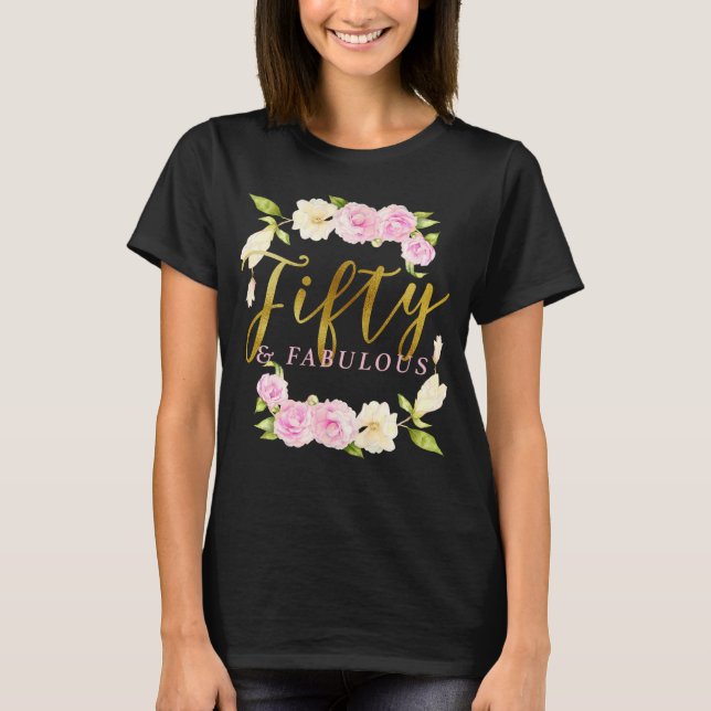 50 och sagolik femtionde födelsedagsfest t shirt (Framsida)