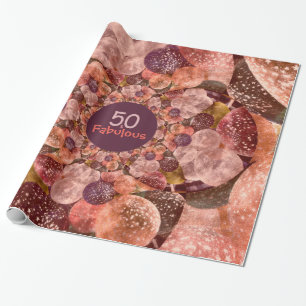 50 och sagolika purpurfärgade rosa presentpapper