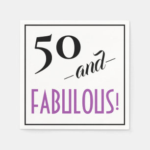 50 och SAGOLIKT! Retro födelsedagsfest för lyckl Pappersservett