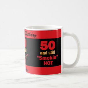 50 och stilla Smokin hoade den 50th födelsedage Kaffemugg