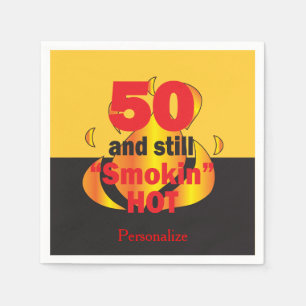 50 och stilla Smokin hoade den 50th födelsedage Pappersservett