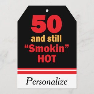 50 och stilla Smokin hoade   den 50th födelsedagen Kort