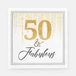 50 och väv med Guld Pappersservett