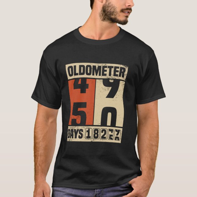 50 Oldometer 50 50 Oldometer 50:e födelsedagen Old T Shirt (Framsida)