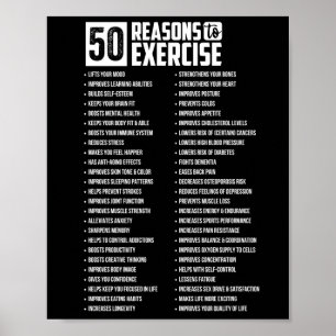 50 Orsaker till workout Poster
