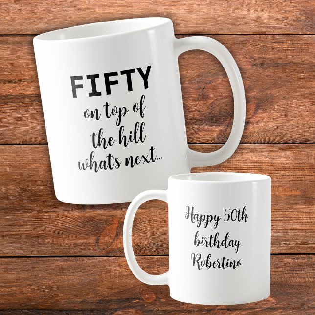 50 på Backe 50:e födelsedagen Kaffemugg (Skapare uppladdad)