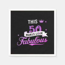 50-pack pappersservetter - Perfekta för födelsedag