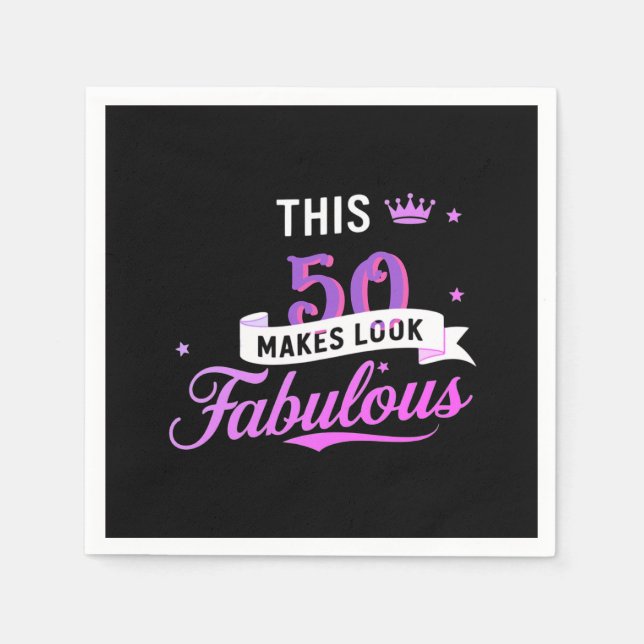 50-pack pappersservetter - Perfekta för födelsedag (Framsidan)