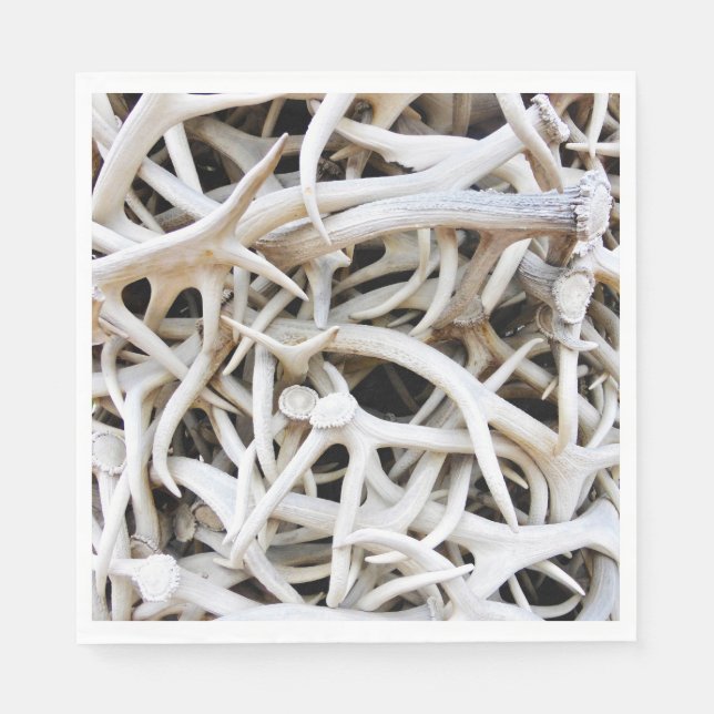 50 Pappra Napkins Elk Antlers Pappersservett (Framsidan)