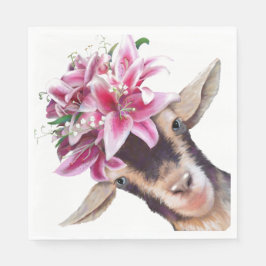 50 Pappra Napkins Lily the Goat Pappersservett