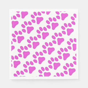 50 Pappra Napkins Rosa Tass avtryck Pappersservett