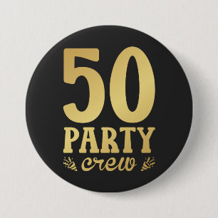 50 Party-besättning 50:e födelserundan Knapp