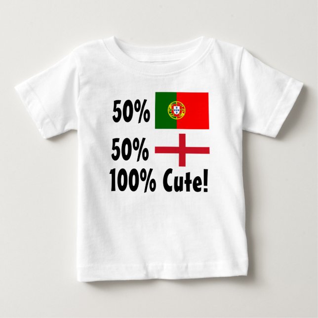 50 % portugisiska 50 % engelska 100 % Cute Tee Shirt (Framsida)