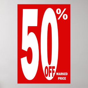 50 % Poster detaljhandel