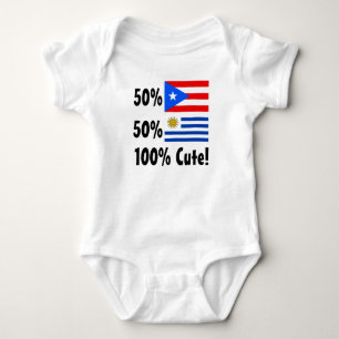 50% Puerto Rican 50% gullig uruguayansk 100% T-shirt