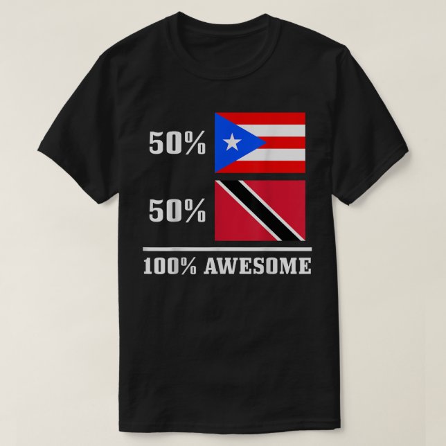 50 Puerto Rico 50 Trinidad & Tobago Puerto Rican F T Shirt (Design framsida)