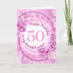 50 Rosa Körsbärsblommande Blommig Milstolps Födels Kort