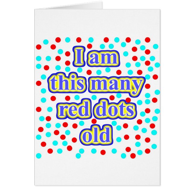 50 rött pricker gammalt hälsningskort (Framsidan)