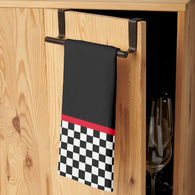 50:s middag kökshandduk (Thirds Fold)