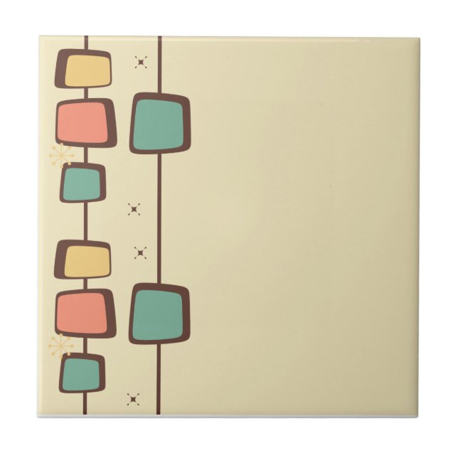 50:s Stil-panel Kakelplatta (Framsidan)