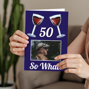 50 Så vad Motivations Rött Vin 50-årsdag Kort