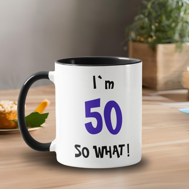 50 så Vad Rolig Citat Typografi 50-årsdag Mugg (Skapare uppladdad)