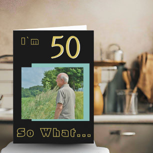 50 Så vad Rolig Inspirerande 50-års Födelsedagsfot Kort