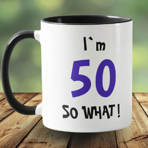 50 så vad Roligt Citat Typografi 50-årsdag Mugg
