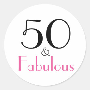 50 & sagolik 50th födelsedag runt klistermärke