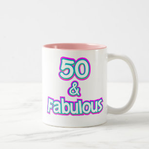 50 & sagolika födelsedaggåvor Två-Tonad mugg