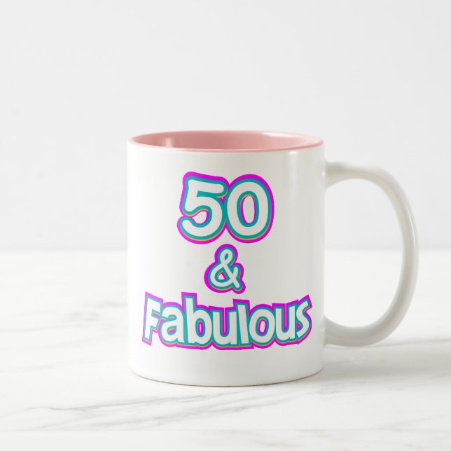 50 & sagolika födelsedaggåvor Två-Tonad mugg (Höger)
