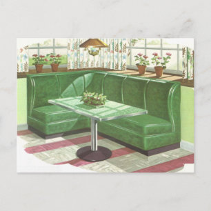 50-sekunders Grönt Kitchen Booth Vykort