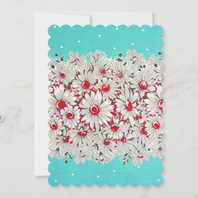 50-sekunders inbjudan till Daisy för utskrift Grän (Framsida)