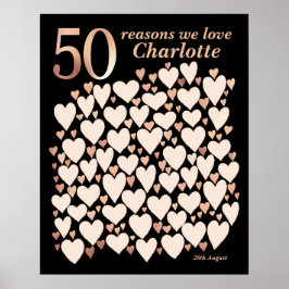 50 skäl Vi älskar dig present - 50-årsdag Poster