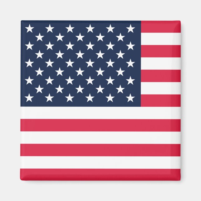50 Star Flagga Förenta staterna Magnet (Framsidan)
