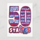 50 STATER Förenta staterna Vykort (Front)