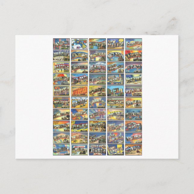 50 stater vykort (Framsida)