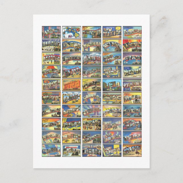 50 stater vykort (Framsida)