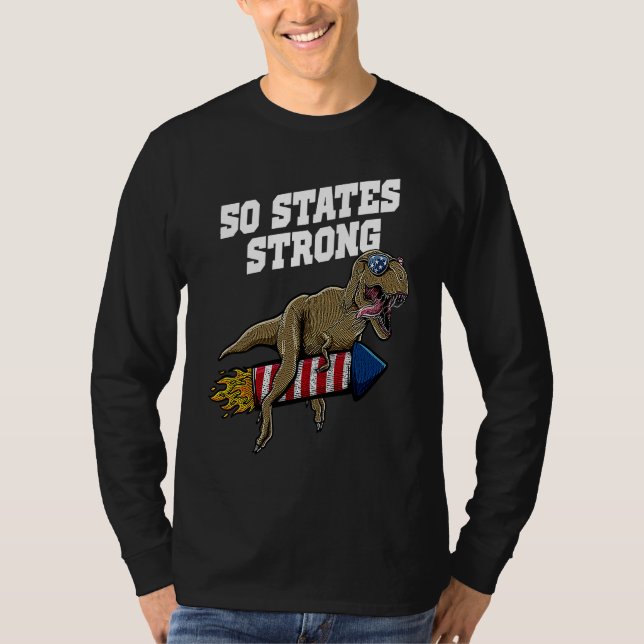 50 States Strong Patriotic American Patriotism USA T Shirt (Framsida)