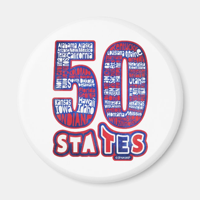 50 STATES USA MAGNET (Framsidan)