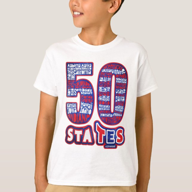 50 STATES USA T SHIRT (Framsida)