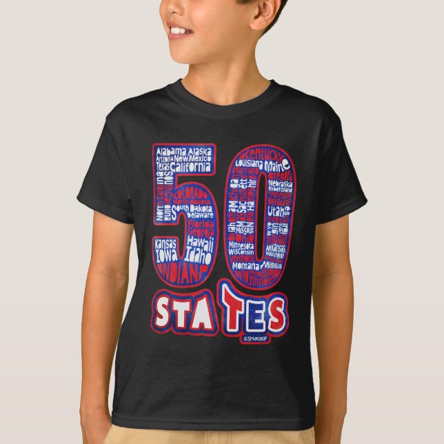 50 STATES USA T SHIRT (Framsida)