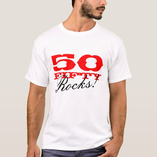 50 stenar! t-skjorta för den 50th t-shirt (Framsida)