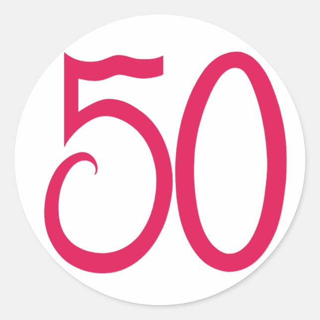 50 Sticker Runt Klistermärke (Framsida)