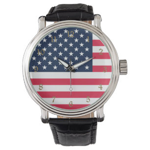 50-stjärnig amerikansk Flagga: Old glory Stars och Armbandsur