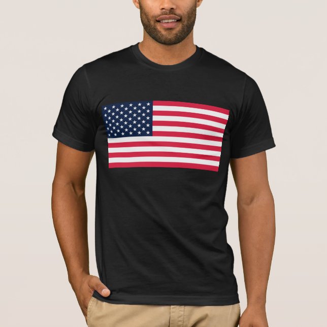 50-stjärnig amerikansk Flagga: Old glory Stars och T Shirt (Framsida)